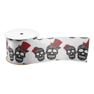 Lazo De Raso Calaveras negras Duo Thunder_Cove