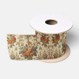 Lazo De Raso caléndula William Morris floral Vintage