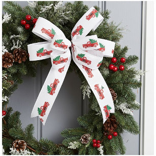 Lazo De Raso Camión rojo y árbol