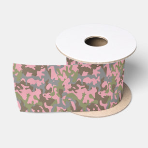 Lazo De Raso Camo divertido lindo - Pink Woodland