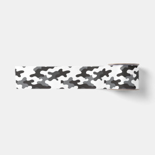 Lazo De Raso Camo negro y blanco