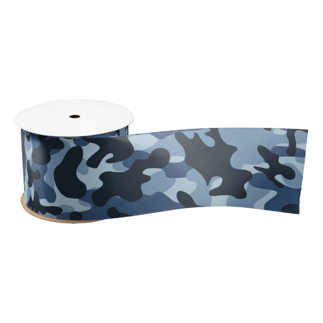 Lazo De Raso Camuflaje azul (Carrete)