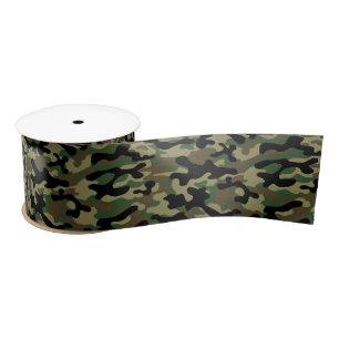 Lazo De Raso Camuflaje de bosque color caqui 