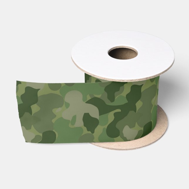 Lazo De Raso Camuflaje del verde caqui (Carrete)
