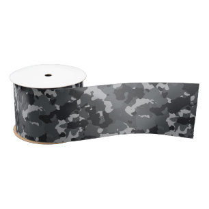 Lazo De Raso Camuflaje Militar Urbano Camo Negro Gris