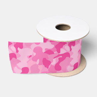Lazo De Raso Camuflaje rosado