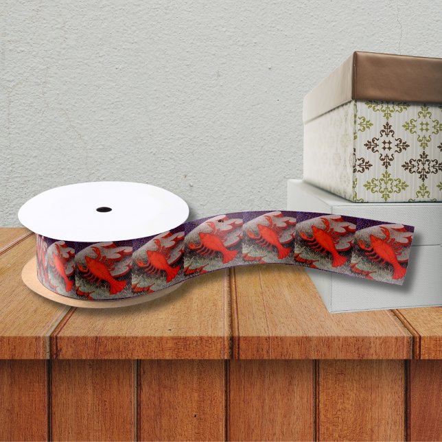 Lazo De Raso Cáncer en la fiesta de cumpleaños del Rótulo cangr (Cancer the Crab Zodiac Sign Birthday Party Satin Ribbon)