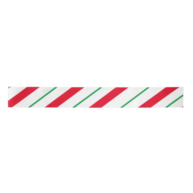 Lazo De Raso Candy Cane Holiday Satin Ribbon (Anverso)