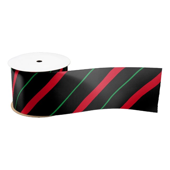 Lazo De Raso Candy Cane Holiday Satin Ribbon (Carrete)