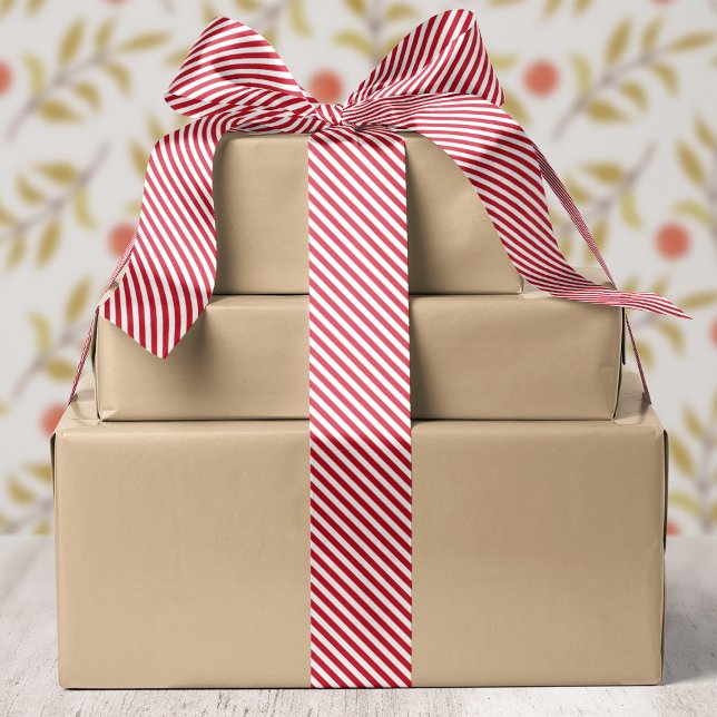 Lazo De Raso Candy Cane Raya Rojo y Blanco Navidad  (Subido por el creador)