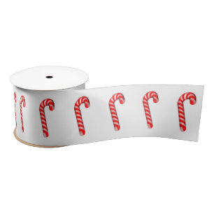 Lazo De Raso Candy Cane Ribbon