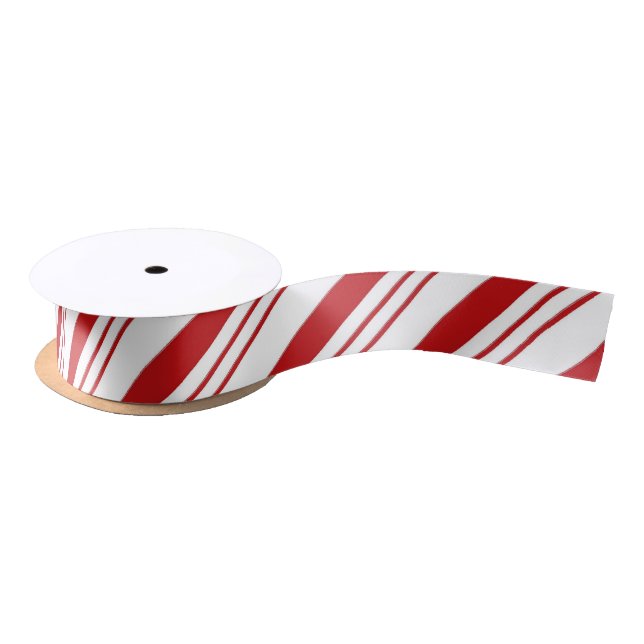 Lazo De Raso Candy Cane Stripes (Carrete)