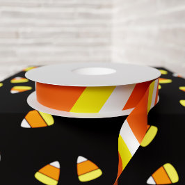 Lazo De Raso Candy Corn Colores Stripes Halloween Party
