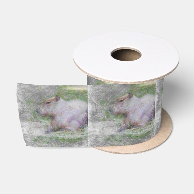 Lazo De Raso capibara de animales artísticos (Carrete)