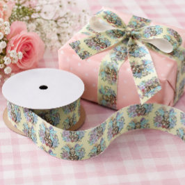 Lazo De Raso Caprichosa gata hada atigrada pastel Floral Fantas