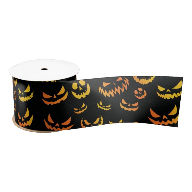 Lazo De Raso Cara de calabaza de Jack O Lantern (Carrete)
