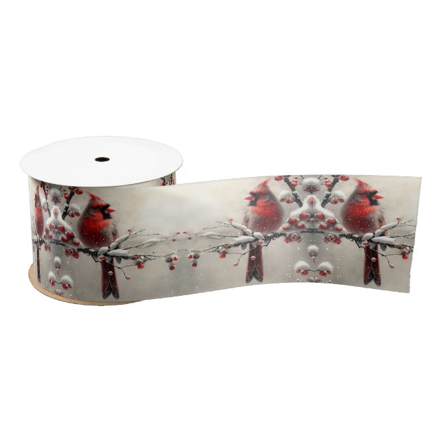 Lazo De Raso Cardenal rojo navidad Satin Ribbon (Carrete)
