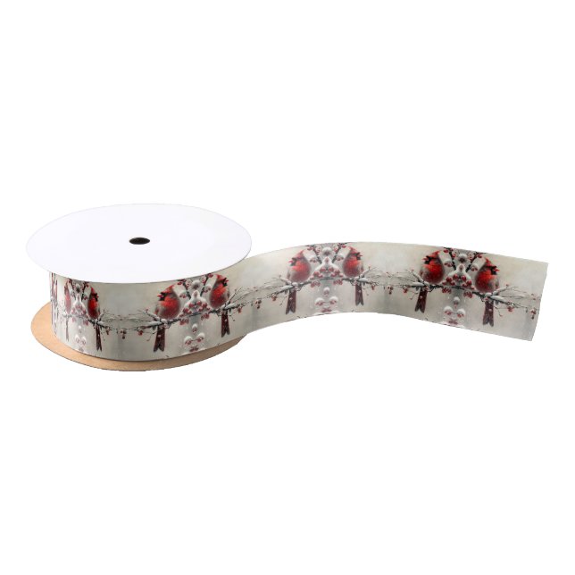 Lazo De Raso Cardenal rojo navidad Satin Ribbon (Carrete)