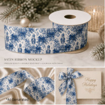 Cascanueces de Toile Azul Polvoriento Vintage