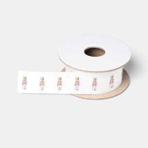 Lazo De Raso Cascanueces Navideño Rosa 