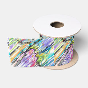 LAZO DE RASO CATEGORÍA CINTAS INCLINANDO DISEÑO DE ARTE ABSTRAC