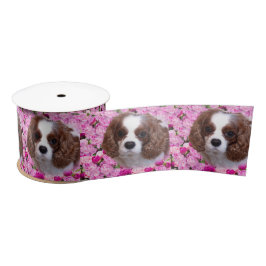Lazo De Raso Cavalier King Charles Spaniel Peonies