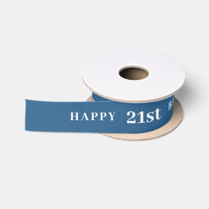 Lazo De Raso Celebrar el 21: Jugosa cinta azul de cumpleaños