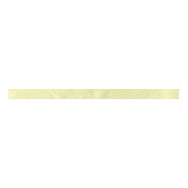 Lazo De Raso Cello Soft Butter Yellow Trellis Design (Anverso)
