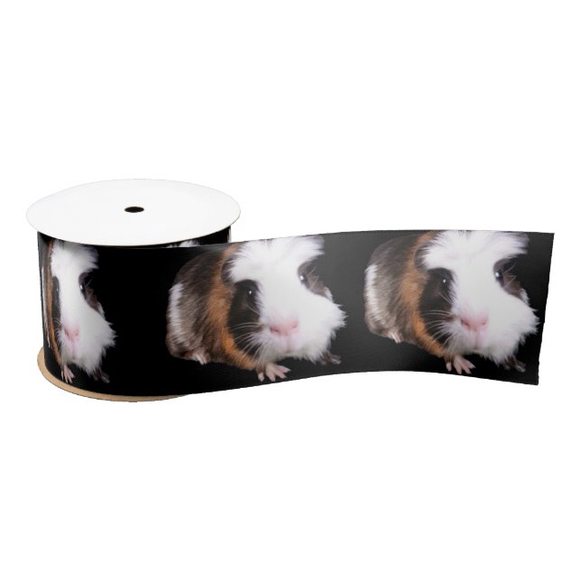 Lazo De Raso Cerdos de Tortoiseshell Guinea, cinta satinada (Carrete)