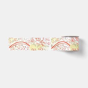 Lazo De Raso Cesta roja y amarilla con mango