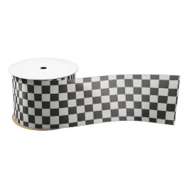 Lazo De Raso Charcoal & Cream Checkerboard