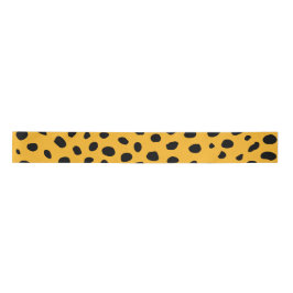 Lazo De Raso Cheetah Spots Naranja Black