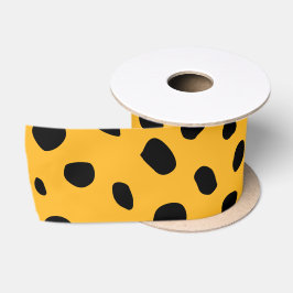 Lazo De Raso Cheetah Spots Naranja Black