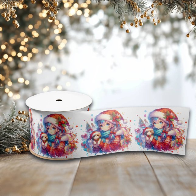 Lazo De Raso Chica de animaciones en Navidades de la acuarela d (Subido por el creador)