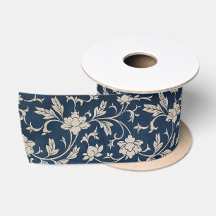 Lazo De Raso Chinoiserie de escoba floral vintage