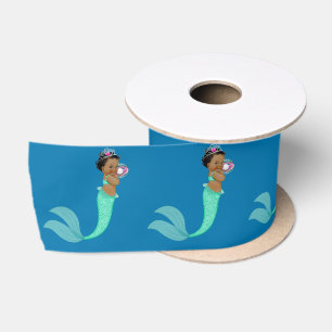 Lazo De Raso Chocolate de sirena para baby shower