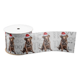Lazo De Raso Chocolate Labrador Funny Santa Dog Navidades