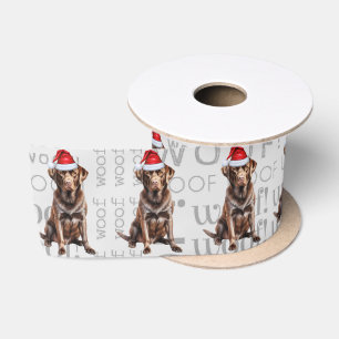 Lazo De Raso Chocolate Labrador Funny Santa Dog Navidades