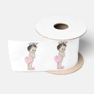 Lazo De Raso Chorro de Bebé Niña Princesa Rosa