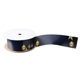 Lazo De Raso Christmas Party Golden Ornaments Navy Blue Elegant