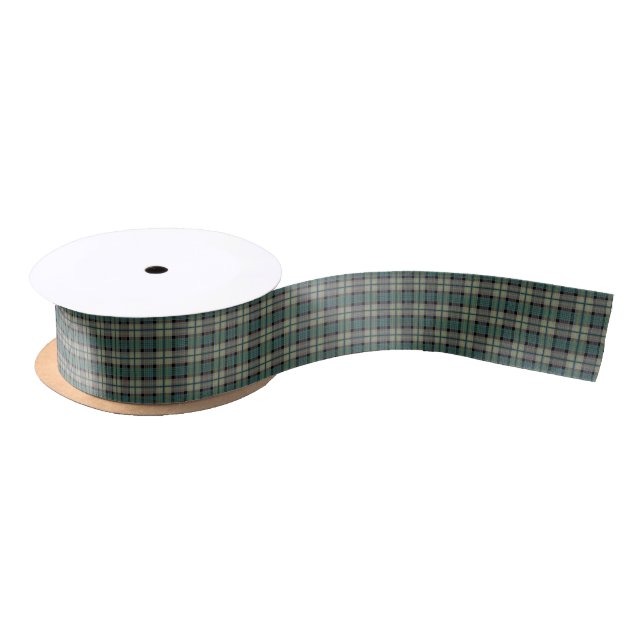 Lazo De Raso Christmas Plaid Pattern Satin Ribbon (Carrete)