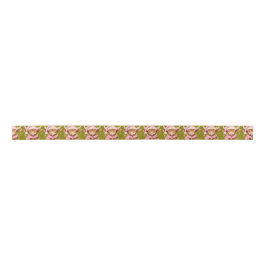 Lazo De Raso Christmas Ribbon With Cow Design