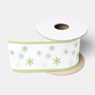 Lazo De Raso Chupete Floral Retro Baby Shower
