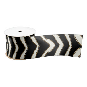 Lazo De Raso Cinta adaptable del estampado de zebra