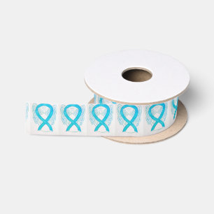 Lazo De Raso Cinta Angel Ribbon de la Cinta de Conciencia Turqu