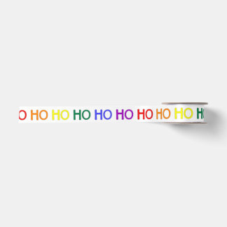 Lazo De Raso Cinta Arcoíris Ho Ho Ho