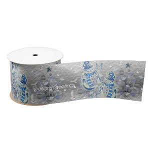 Lazo De Raso Cinta, Blue Silver Seasons Saludos