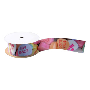 Lazo De Raso Cinta Candy Hearts