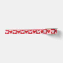 Cinta cardíaca roja y rosa para tablero de cheques