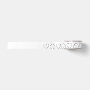 Lazo De Raso Cinta con estampado de corazones lindos